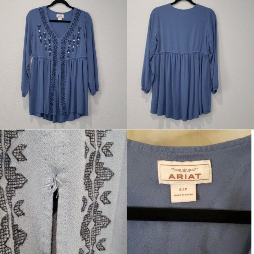 Blouse Womens Long Sleeve Sweater 3/4 Sleeve Lightweight Floral Bundle Lot S/M - Picture 5 of 11
